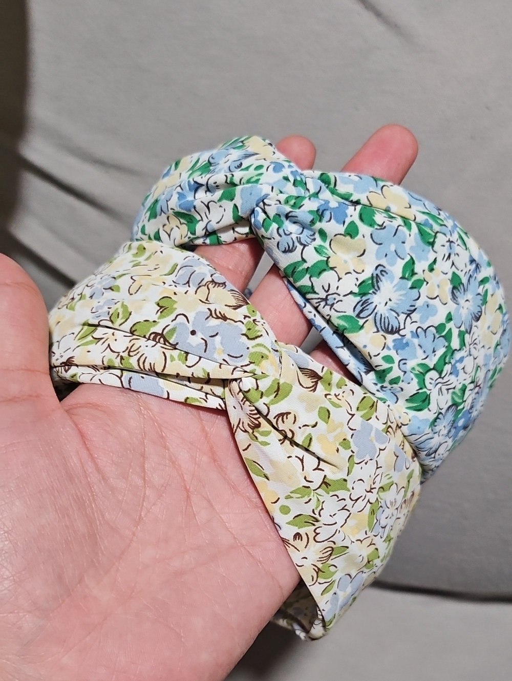 Floral Knot Headbands  - Blue & Green Set